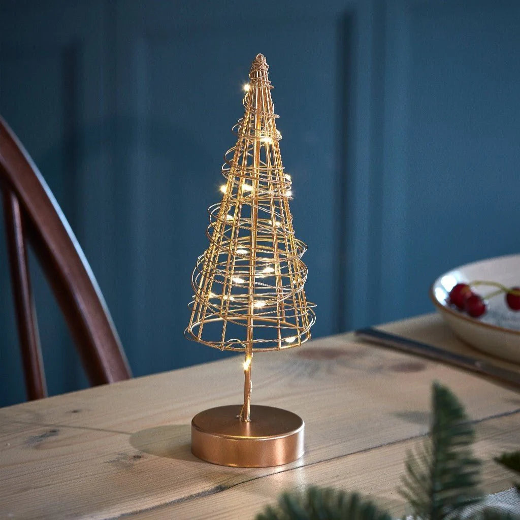 LED Table Wire Tree (Gold)
