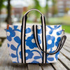 Blue Mono Flower Weekend Bag