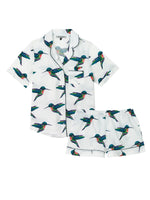Cotton Shortie Pyjamas in White Hummingbird