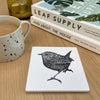 Beautiful Matt Ceramic White Coaster ~ in five gorgeous designs