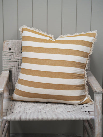 Bold Stripe Cushion Cover in Yellow, Blue or Dark Slate
