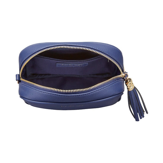 Navy Vegan Leather Lulu Crossbody Bag