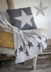 Reversible Grey and Charcoal Star Throw