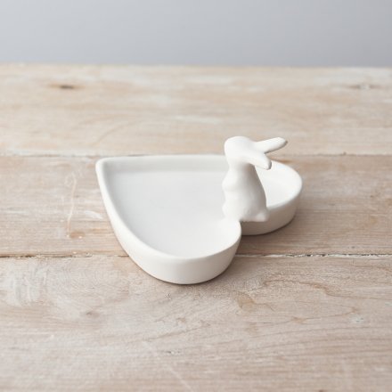 Heart Trinket Dish - White Rabbit
