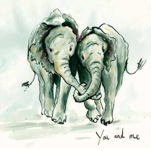You and Me Elephant Card