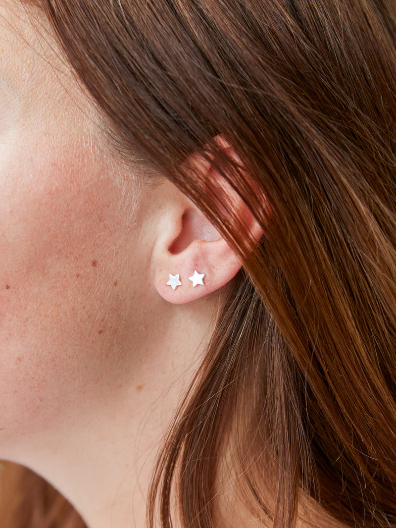 Star Stud Silver or Gold Earrings ~ Gift Boxed