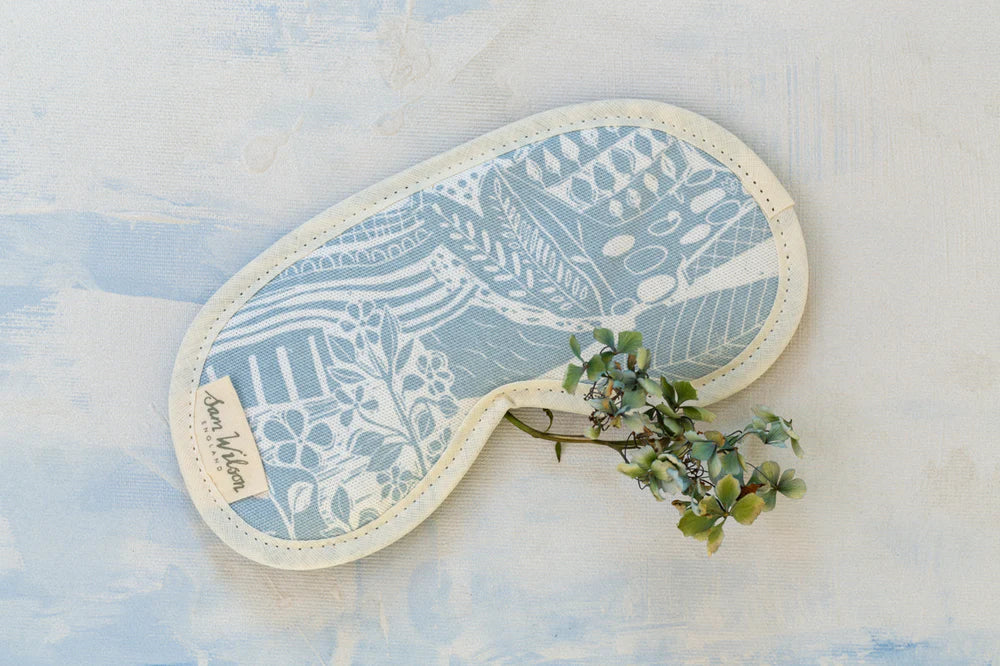 Through The Fields Duck Egg Blue Eye Mask