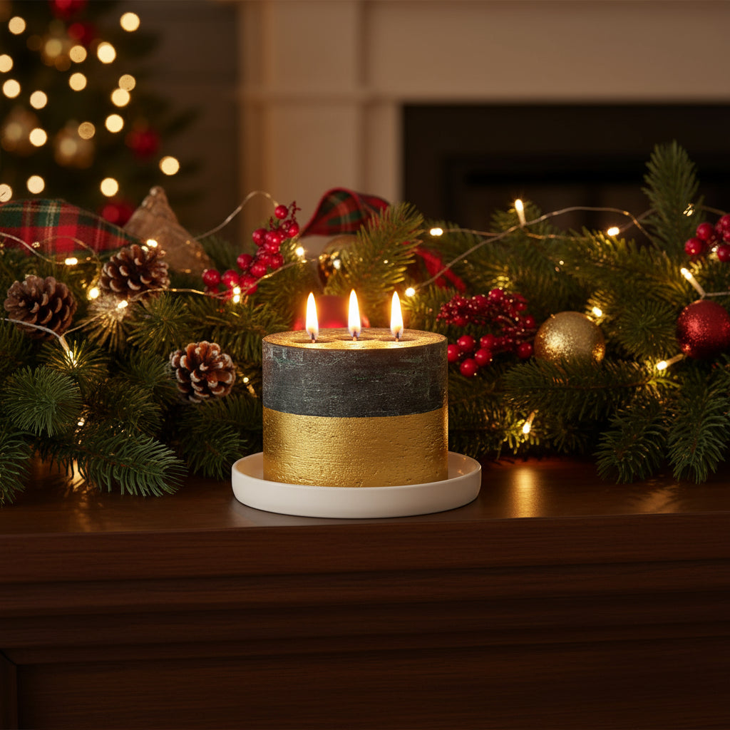 Large candle plate