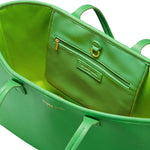 Green Vegan Leather Izzie Tote Bag