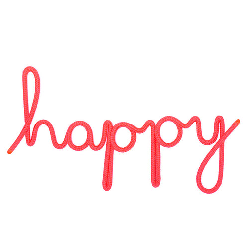 Happy Rope Word Sign ~ Fuchsia