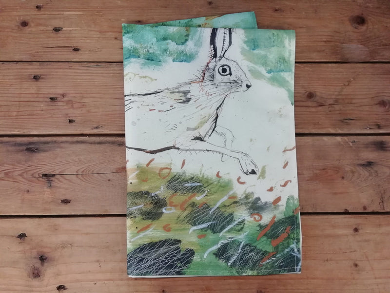 Heathland Hare Tea Towel