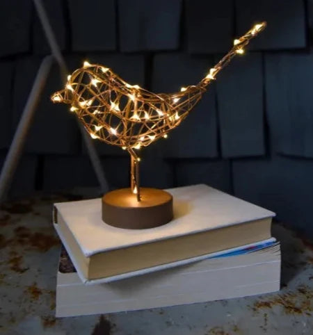 Light-up Table Robin ~ in Copper or White