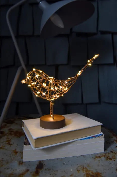 Light-up Table Robin ~ in Copper or White