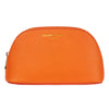 Orange Vegan Leather Oyster Cosmetic Case