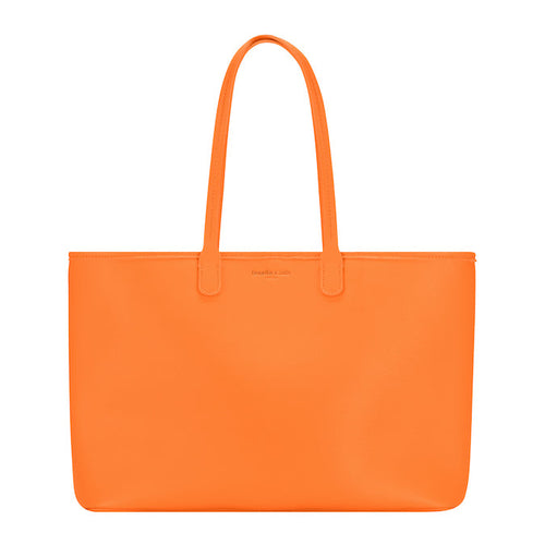 Orange Vegan Leather Izzie Tote Bag