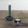 Glass Candleholder Duo – Blue