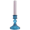 Glass Candlestick – Harlequin Blue