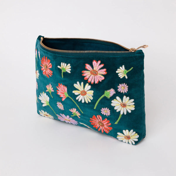 Wildflower Velvet Everyday Pouch