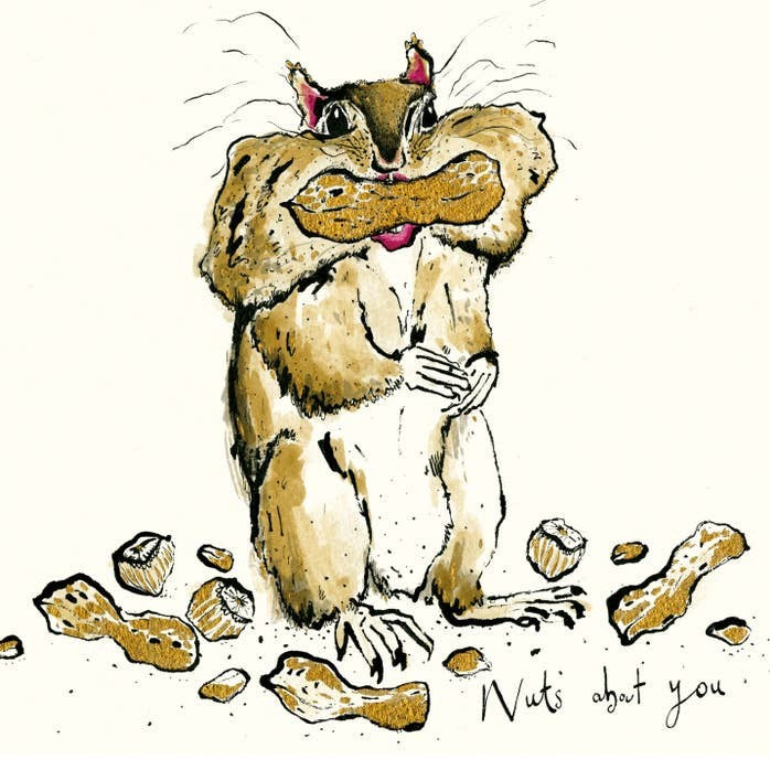 Nuts About You Chipmunk Card