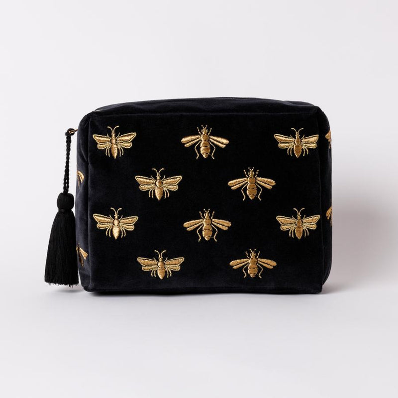 Honey Bee Charcoal Wash Bag