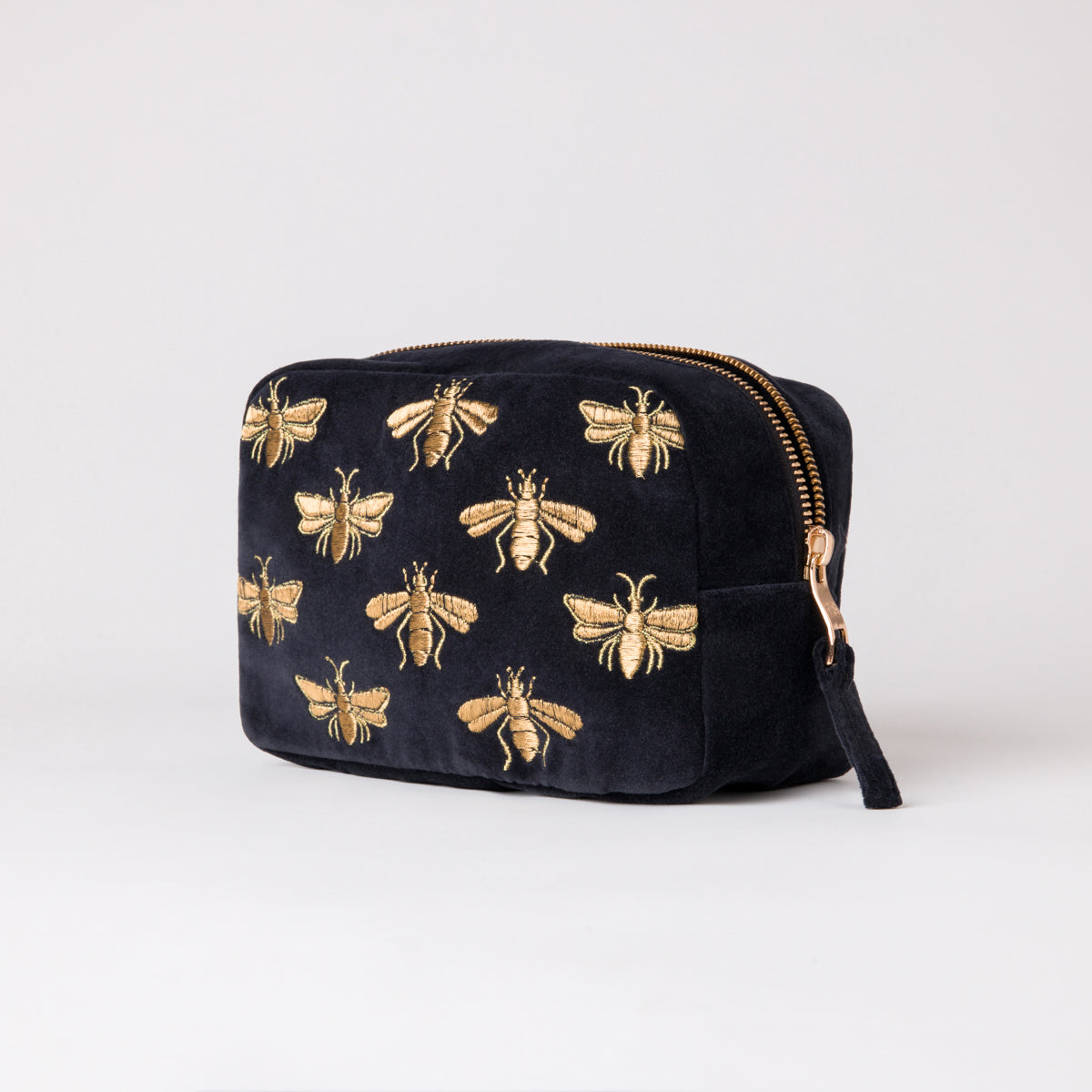 Honey Bee Black Velvet Cosmetics Bag