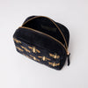 Honey Bee Black Velvet Cosmetics Bag