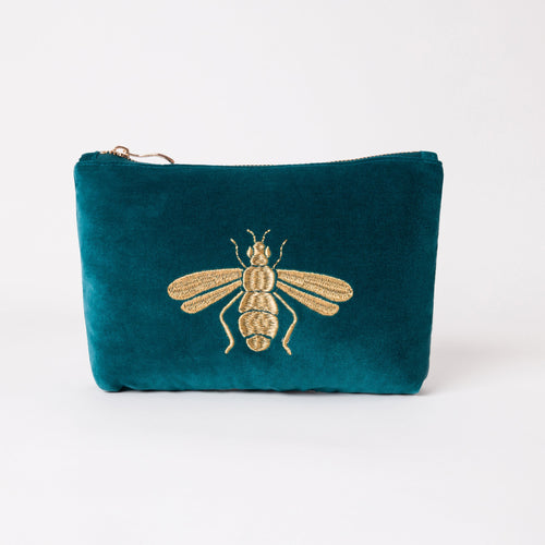 Honey Bee Mini Pouch – Rich Blue