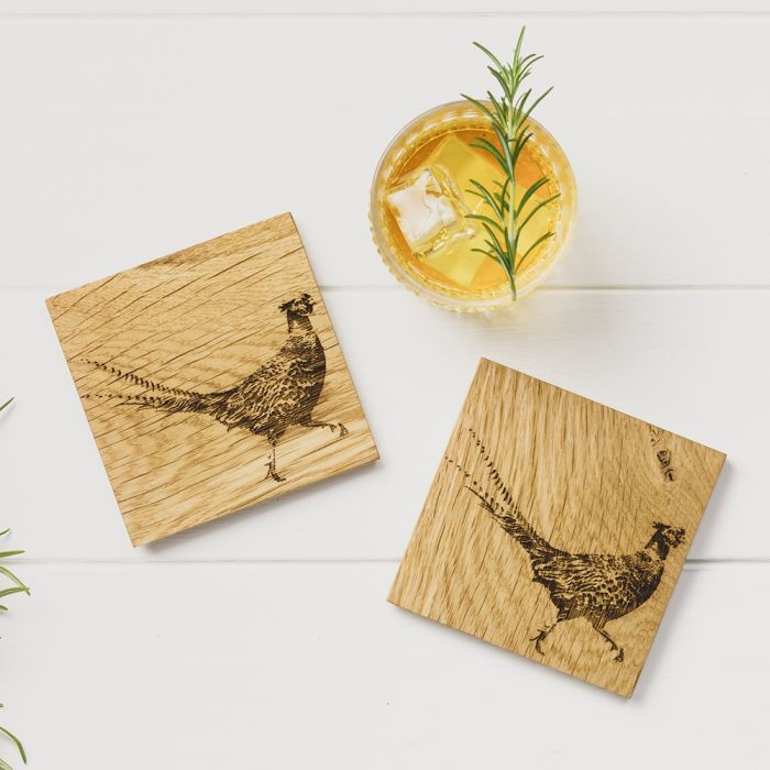 Hand Crafted Oak Coasters ~ in 4 stunning designs