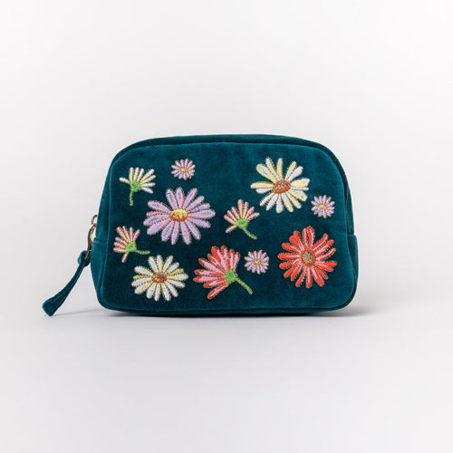 Wildflower Velvet Cosmetics Bag