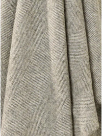 Herringbone Pure New Wool Vintage Grey Throw