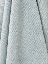 Herringbone Pure New Wool Duck Egg Blue Throw