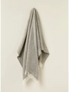 Herringbone Pure New Wool Vintage Grey Throw